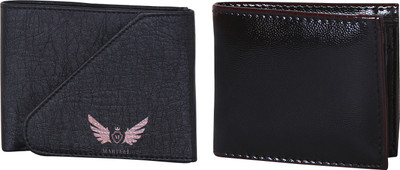 Martell Men Black Artificial Leather Wallet(4 Card Slots)