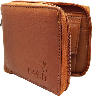 

Orbit Men Tan Genuine Leather Wallet(5 Card Slots)