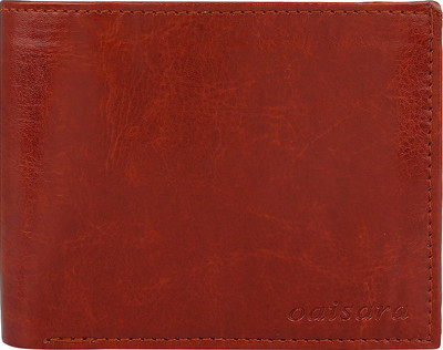 

OAISARA Men Brown Genuine Leather Wallet(3 Card Slots)