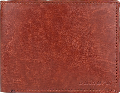 

OAISARA Men Brown Genuine Leather Wallet(3 Card Slots)