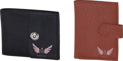 

Martell Men Brown Artificial Leather Wallet(6 Card Slots), Black