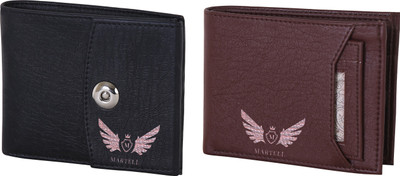 

Martell Men Brown Artificial Leather Wallet(4 Card Slots), Black