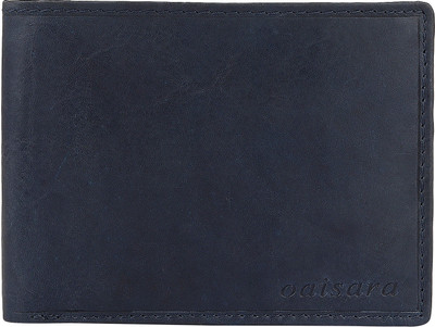 

OAISARA Men Blue Genuine Leather Wallet(3 Card Slots)