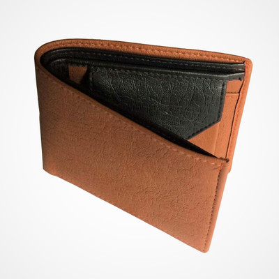 

FRIENDS & COMPANY Men Tan, Black Artificial Leather Wallet(3 Card Slots), Black;tan