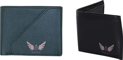 

Martell Men Black, Blue Artificial Leather Wallet(4 Card Slots)