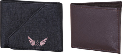 

Martell Men Brown, Black Artificial Leather Wallet(4 Card Slots)