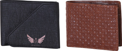 

Martell Men Brown Artificial Leather Wallet(4 Card Slots), Black