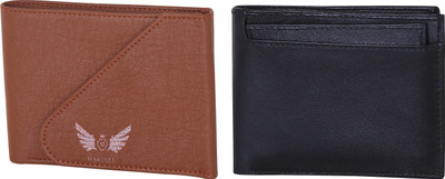 

Martell Men Black, Brown Artificial Leather Wallet(4 Card Slots)
