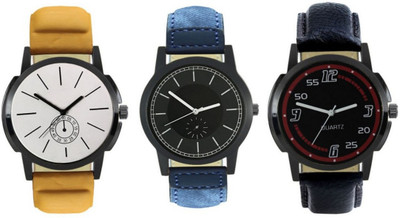 

Elife 409-415-423 Multicolour Analog Round Dial Stylish Men's Combo Watches Watch - For Men