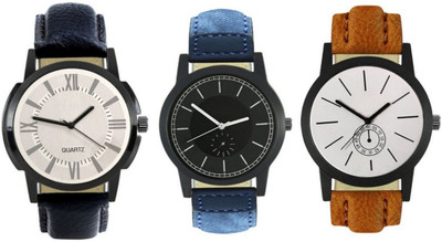 

CelAura 412-415-418 Multicolour Analog Round Dial Stylish Men's Combo Watches Watch - For Men