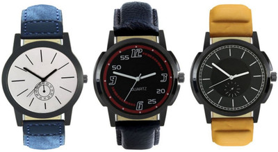 

DelMen DMS23 Multicolour Analog Round Dial Stylish Men's Combo Watches Watch - For Men
