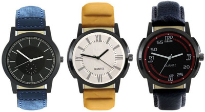 

DelMen DMS35 Multicolour Analog Round Dial Stylish Men's Combo Watches Watch - For Men