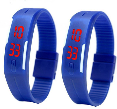

Fashion Gateway Blue Led Magnet Band (pakc of 2) Blue Watch - For Boys & Girls