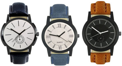 

Elife 408-417-421 Multicolour Analog Round Dial Stylish Men's Combo Watches Watch - For Men