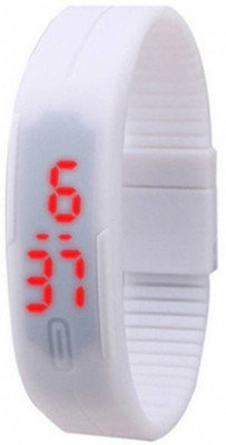 

Fashion Gateway White Led Magnet Band (pack of 1) White Watch - For Boys & Girls