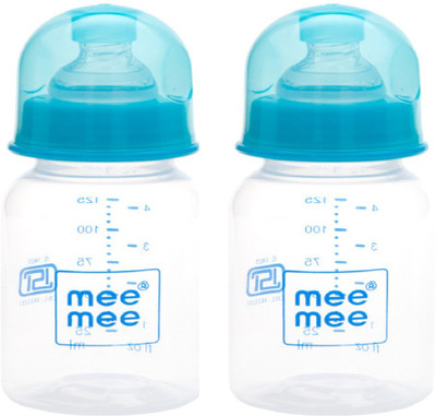 

MeeMee Eazy Flo Premium Baby Feeding Bottle (Blue, 125 ml) Pack of 2 - 125 ml(Blue)