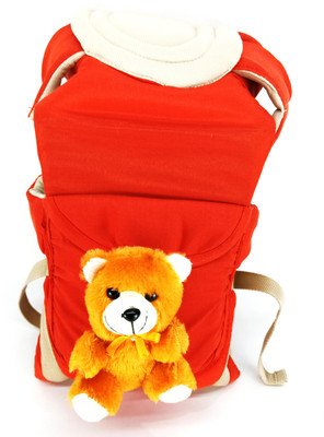 

Star 'N' Princess SmartBuy Luxury Comfort Multi Carry with Play Teddy X59 Baby Carrier(Red, Front Carry facing in)