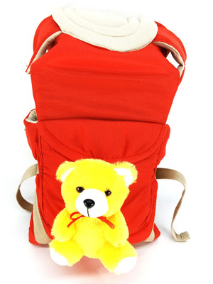 

Star 'N' Princess SmartBuy Luxury Comfort Multi Carry with Play Teddy X58 Baby Carrier(Red, Front Carry facing in)