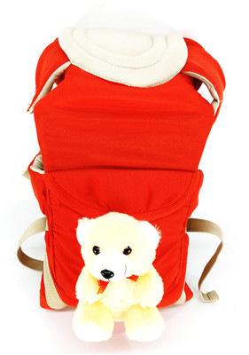 

Star 'N' Princess SmartBuy Luxury Comfort Multi Carry with Play Teddy X55 Baby Carrier(Red, Front Carry facing in)