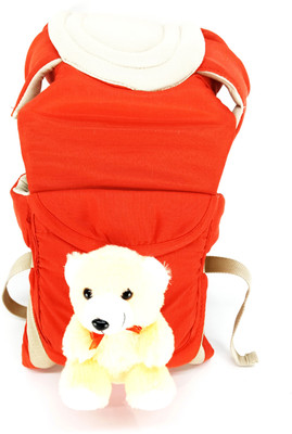 

Star 'N' Princess SmartBuy Luxury Comfort Multi Carry with Play Teddy X56 Baby Carrier(Red, Front Carry facing in)