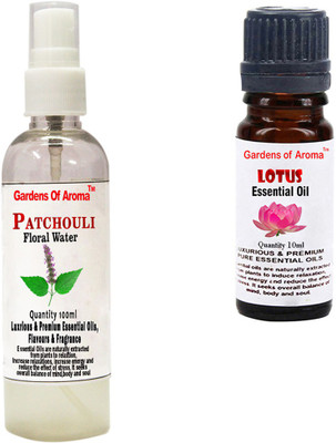 

Gardens Of Aroma Patchouli Floral Water And Lotus Essential Oil(110 ml)