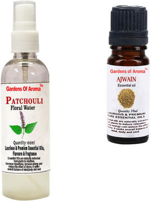 

Gardens Of Aroma Patchouli Floral Water And Ajwain Essential Oil(110 ml)