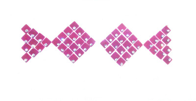 

shri ji collection MAROON SQUARE STONE BINDI Forehead Maroon Bindis(Fancy)