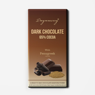 

Daynmerry 65% Dark Chocolate with Fenugreek - 100 gm- Pack of 2 Bars(Pack of 2, 200 g)