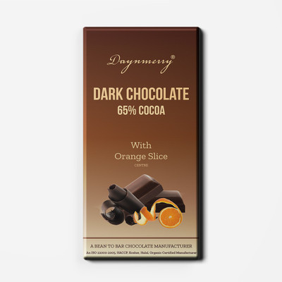 

Daynmerry 65% Dark Chocolate with Orange - 100 gm- Pack of 6 Bars(Pack of 6, 600 g)