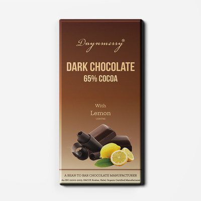 

Daynmerry 65% Dark Chocolate with Lemon - 100 gm- Pack of 3 Bars(Pack of 3, 300 g)