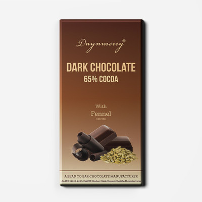 

Daynmerry 65% Dark Chocolate with Fennel - 100 gm- Pack of 6 Bars(Pack of 6, 600 g)