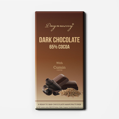 

Daynmerry 65% Dark Chocolate with Cumin - 100 gm- Pack of 3 Bars(Pack of 3, 300 g)