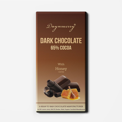 

Daynmerry 65% Dark Chocolate with Honey - 100 gm- Pack of 6 Bars(Pack of 6, 600 g)