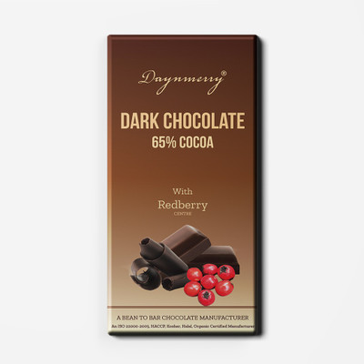 

Daynmerry 65% Dark Chocolate with Redberry - 100 gm- Pack of 6 Bars(Pack of 6, 600 g)