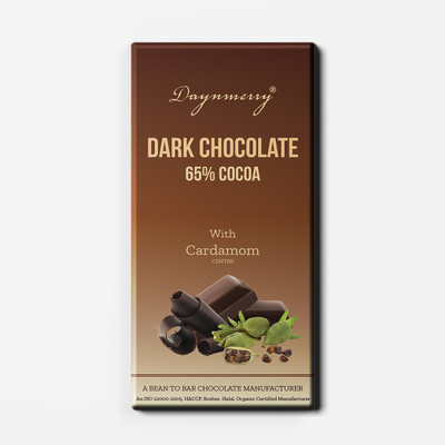 

Daynmerry 65% Dark Chocolate with Cardamom - 100 gm- Pack of 3 Bars(Pack of 3, 300 g)