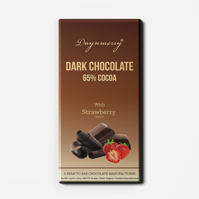

Daynmerry 65% Dark Chocolate with Strawberry - 100 gm- Pack of 6 Bars(Pack of 6, 600 g)