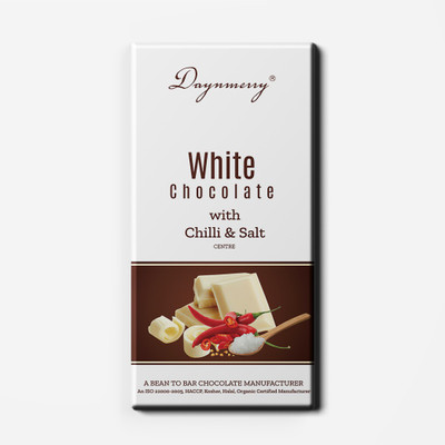 

Daynmerry White Chocolate with Chilli & Salt- 100 gm- Pack of 6 Bars(Pack of 6, 600 g)