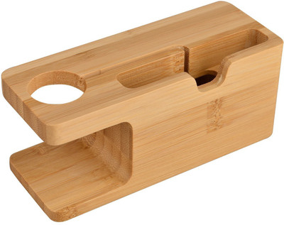 

Robustrion Wooden Dock Charging Stand for iWatch Series 3 2 1 Nike+ Hermès & Iphone 6, 6 Plus, 7, 7 Plus , 8, 8 Plus, iPhone X Dock(Light Brown)