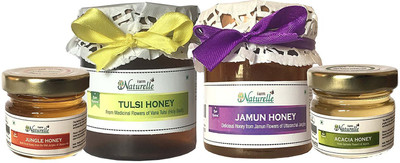 

Farm Naturelle Farm Naturelle-Raw Natural Unprocessed Tulsi Forest Flower Honey & Jamun Flower Forest Honey with 2x40 Gms Forest honey of 2 varieties (250 Gms x 2 along with 40 GmsX2) (Ayurved Recommended)-Huge Medicinal Value Combo(Pack of 2x250 gms and 