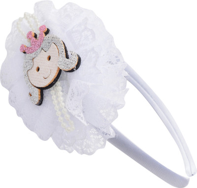 

Jewelz White Headband With Blue Motif Head Band(Multicolor)