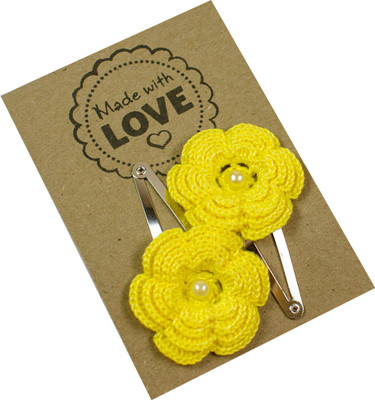 

LA Riyo Crochet Handmade Clip 1282 Hair Clip(Yellow)