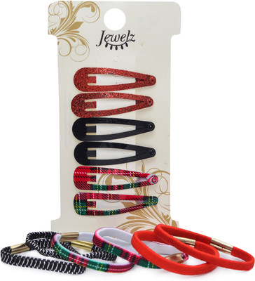 

Jewelz Pack Of Six Pairs Of Colourful Tic Tac Hair Clips Hair Clip(Multicolor)