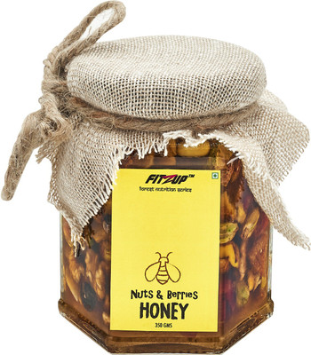 

FitZup Nuts & Berries Honey, Added Nuts, All Natural, No Preservatives added Jar(350 g)