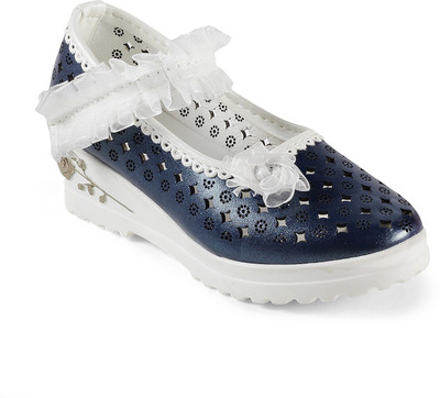 

KITTENS Girls Velcro Ballerinas(Blue, Navy
