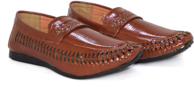 

D'zigners Boys Slip on Moccasins(Brown