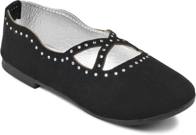 

KITTENS Girls Slip on Ballerinas(Black
