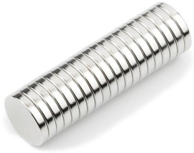 ART IFACT 20 Pieces of 12mm x 2mm Neodymium Magnets - N52 Disc / Cylindrical magnets - Rare Earth NdfeB Fridge Magnet Pack of 20(Silver) at flipkart