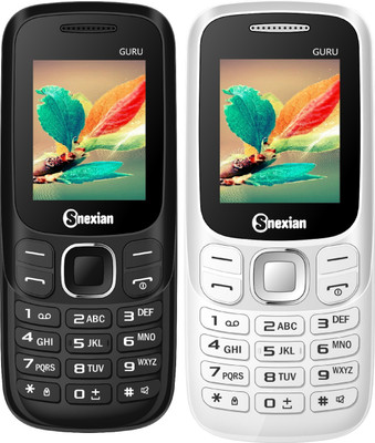 

Snexian Guru Plus 312 Combo of Two Mobiles(Black & White)