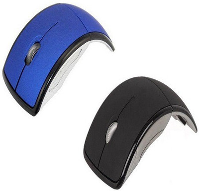 

techdeal Sets Of 2 Foldable ARC Mouse ( Black & Blue) Wireless Optical Gaming Mouse(USB 2.0, Black, Blue)