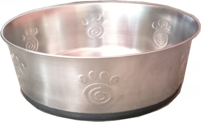 

Petshop7 High Quality Heavy Stainless Steel Anti Skid Dog Food Bowl/Dog Bowl/Cat Bowl (Large (1.5 LTR) Round Stainless Steel Pet Bowl(1500 ml Silver)